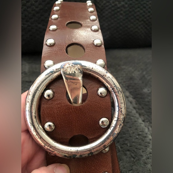 Vintage Micheal Kors Wide Leather Belt size Medium - Picture 4 of 4